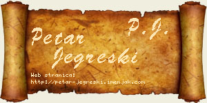 Petar Jegreški vizit kartica